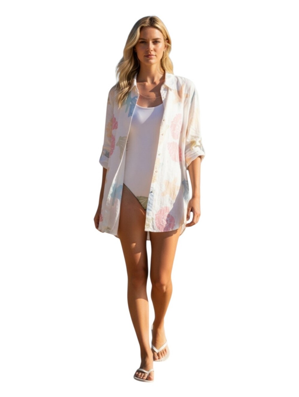 Princess Polly Womens Sea Life Coastal Print Beach Cotton Tunic Swim Coverup  12
